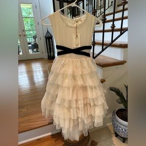 Joyfolie Flowy White Dress Size: Youth 8